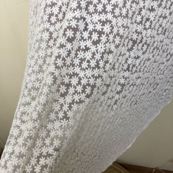 Adriana Papell mesh daisy white dress 14 - Picture 5 of 7